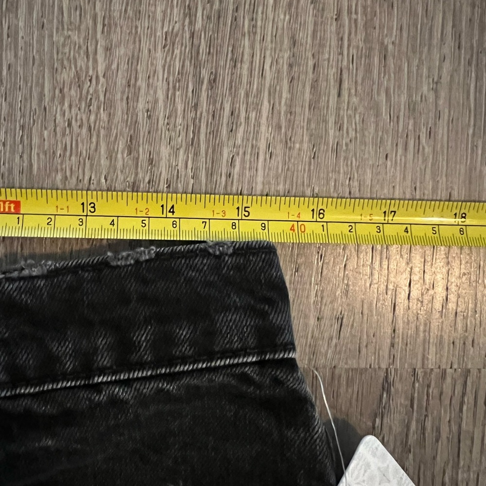 🎊 HP🎊Free People Baggy Tapered Boyfriend Jeans NWT in Obsidian Black - Picture 9 of 9